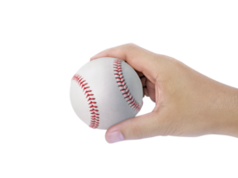 Baseball in hand, transparent background png