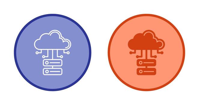 Cloud Database Vector Icon