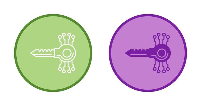 Key Code Vector Icon