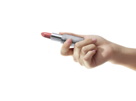 vrouw Holding lippenstift, transparant achtergrond png