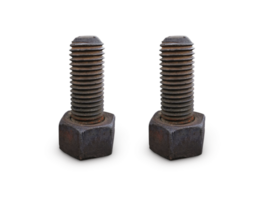Nuts and bolts old, transparent background png