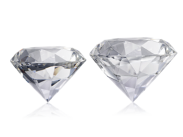 groß klar Diamant. transparent Hintergrund png