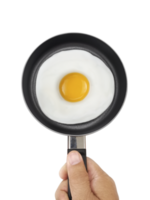 Fried egg on a pan, transparent background png