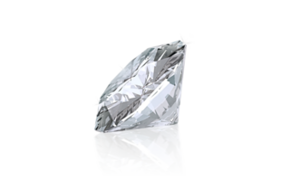 Shiny brilliant diamond placed on transparent background png