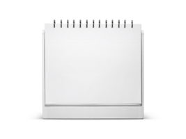 blanc Vide papier bureau spirale calendrier, transparent Contexte png