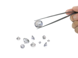 wählen Schnitt Diamant im Diamant Pinzette, transparent Hintergrund png