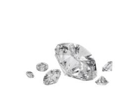 Shiny brilliant diamond placed on transparent background png