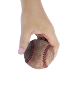 Baseball in hand, transparent background png