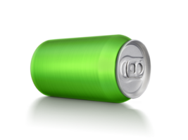 330ml aluminum soda can mockup, transparent background png
