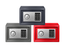 Small safe box, transparent background png