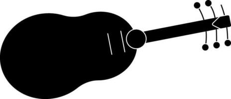 Illustration of a black guitar. vector