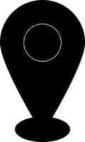 Black map pointer. vector
