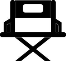 Director chair in black color. vector