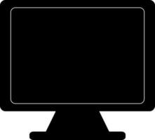 Blank computer in black color. vector