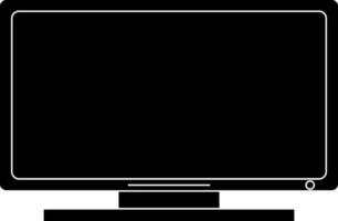Blank computer in black color. vector