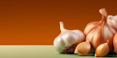 White onion organic vegetable for cooking copy space blurred background, photo