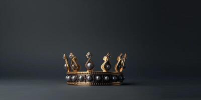 Royal crowns for kings and princes encrusted with diamonds, generative AI photo