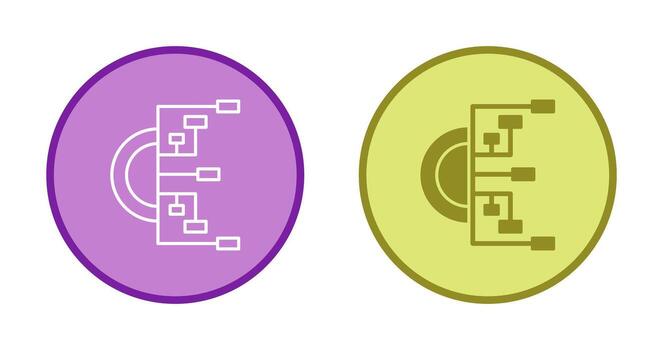 icono de vector de diagrama de flujo