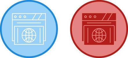 icono de vector de navegador