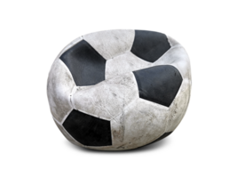 gammal tömd fotboll boll, transparent bakgrund png