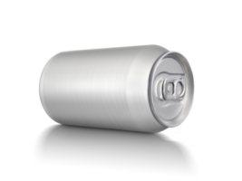 330ml aluminum soda can mockup, transparent background png