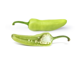 fatiado verde quente Pimenta pimentas transparente fundo png