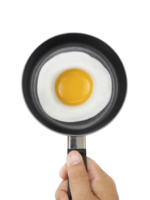 Fried egg on a pan, transparent background png