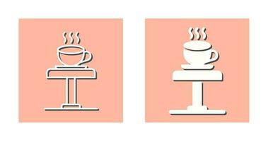 icono de vector de mesa de café