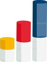 Colorful statistical bars infographic for Business. vector