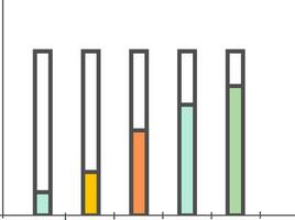 Statistical bar chart infographic elements. vector