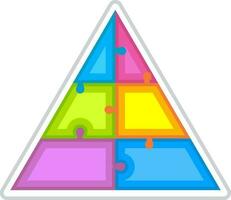 infografía triángulo en rompecabezas estilo. vector