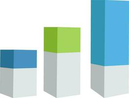 3D bar chart infographic for Business. vector