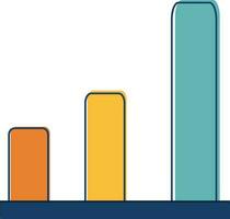 Colorful bar chart infographic for Business. vector