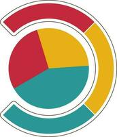 Colorful pie chart infographic for Business. vector
