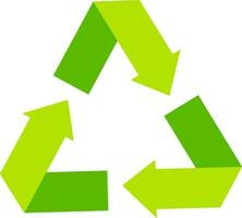 Recycle sign or symbol in flat style. vector