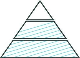 Flat illustration of infographic triangle. vector