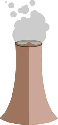 Flat illustration of chimney.