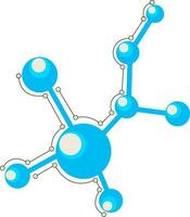 Flat illustration of molecule. vector