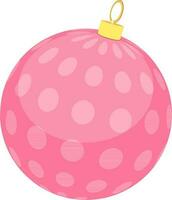 ilustración de rosado Navidad pelota. vector