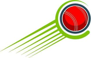 Flat illustration of a cricket ball. vector