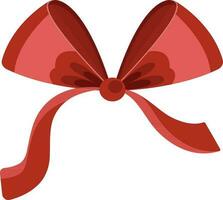 Red ribbon bow design. vector