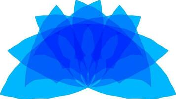 Artistic business symbol in blue color. vector