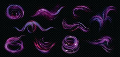 Neon Wind Swirls Collection vector