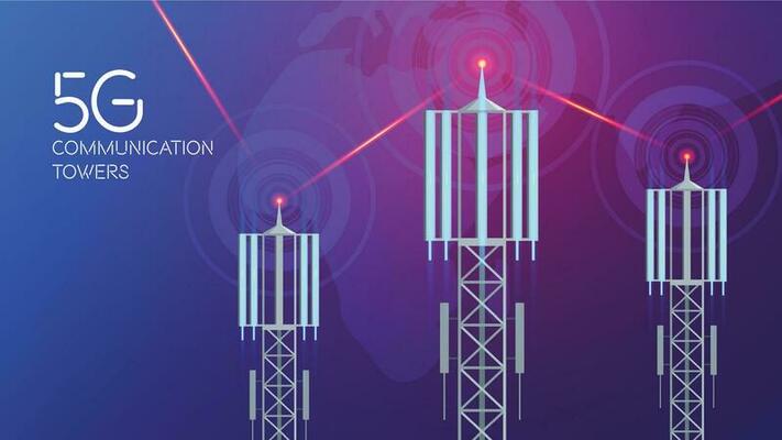 5G Communication Towers Background