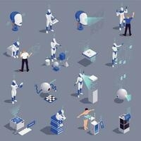 Machine Learning Icon Set vector