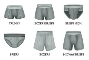 Realistic Mens Underpants vector