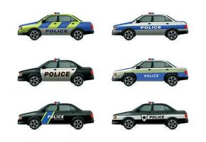 Police Cars Set vector