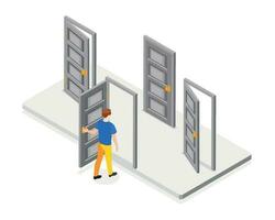 Decision Making Concept Isometric vector