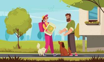 Pet Service Delivery vector