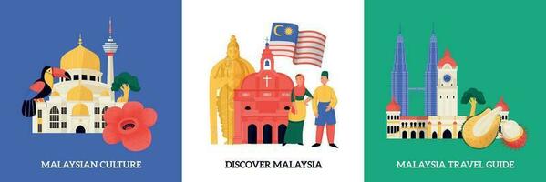 Malaysia Travel Set vector